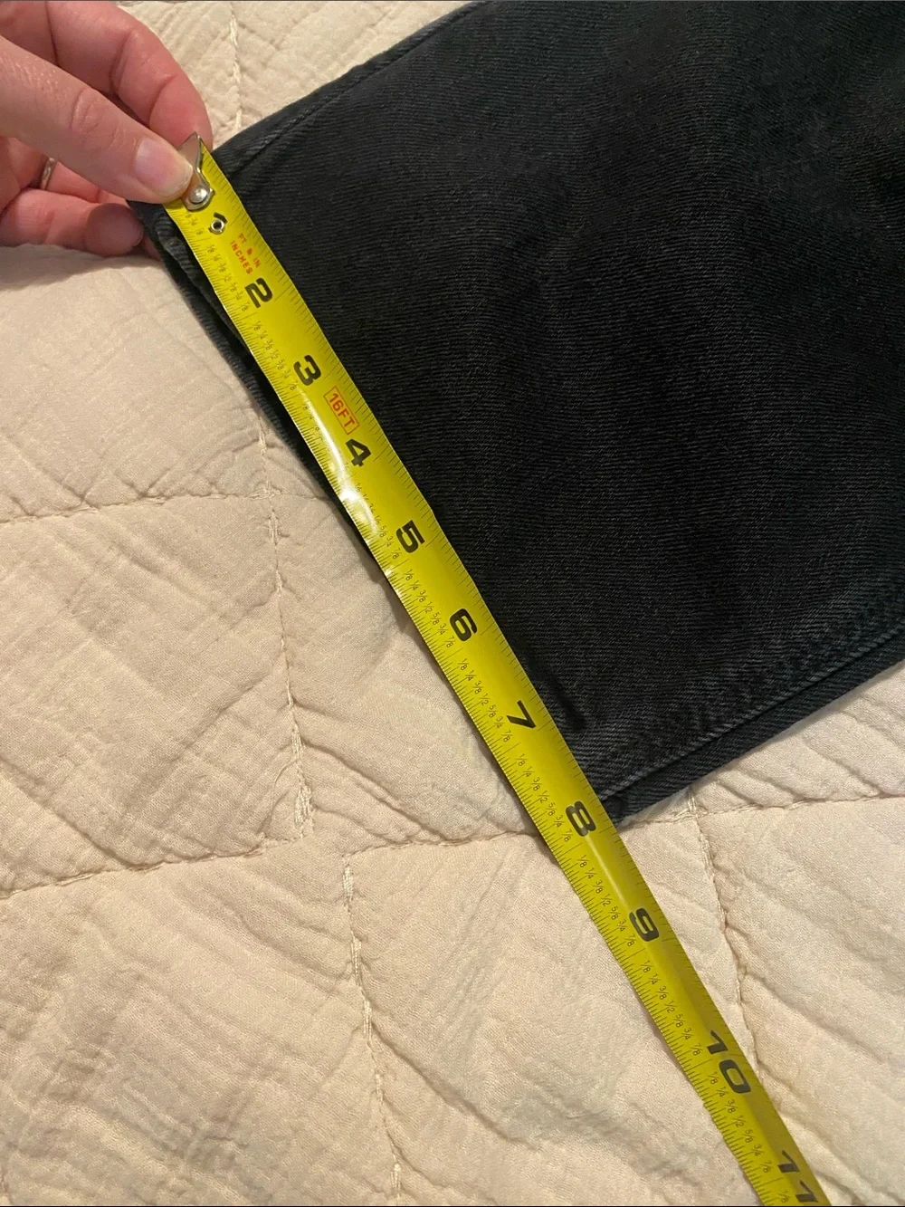 American Eagle Outfitters Black Straight-Leg Jeans high-rise stretch Long
